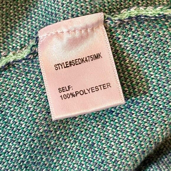 NWOT Dee Elly Mod Bold Green Versatile Mock Neck Mini Dress Women's Large - Picture 8 of 12